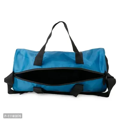 Polyester Gym Bag/Duffle Bag for Men  Women with separate Shoe Compartment (Blue)-thumb5