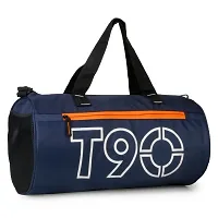 Polyester Gym Bag/Duffle Bag travel bag for Men  Women with Shoe Compartment (Navy)-thumb3