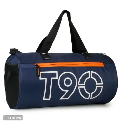 Polyester Gym Bag/Duffle Bag travel bag for Men  Women with Shoe Compartment (Navy)-thumb4