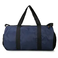Polyester Gym Bag/Duffle Bag travel bag for Men  Women with Shoe Compartment (Navy)-thumb1