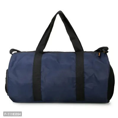 Polyester Gym Bag/Duffle Bag travel bag for Men  Women with Shoe Compartment (Navy)-thumb2