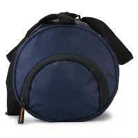 Polyester Gym Bag/Duffle Bag travel bag for Men  Women with Shoe Compartment (Navy)-thumb2