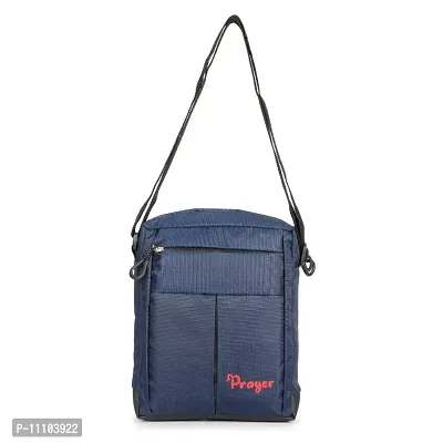 Polyester Multi Purpose Messenger bag sling bag side bag navy-thumb0