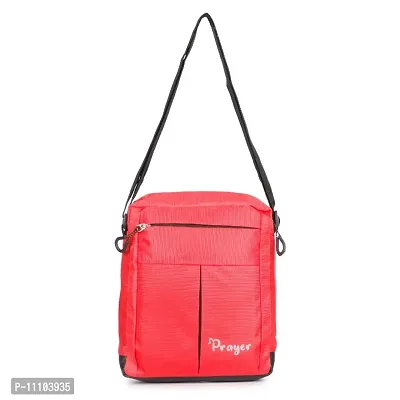 Polyester Multi Purpose Messenger bag sling bag side bag red