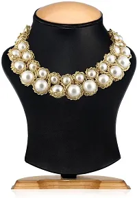 JDX Big Pearl White Necklace for Girls and Women-thumb1