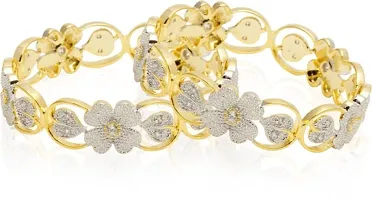 JDX Gold Plated American Kada Set for Girls and Women-thumb1