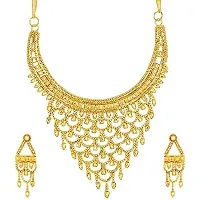 JDX Gold Plated Traditional Fancy Partwear Necklace Combo SetFor Girl & Women-thumb1