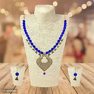 JDX Designer Necklace for woman and girls Special for engagement & weddings (Sky Blue)-thumb2