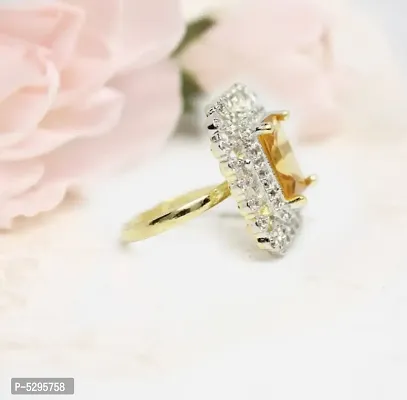 JDX Yellow diamond Ring for womens Suitable for engagement and weddings