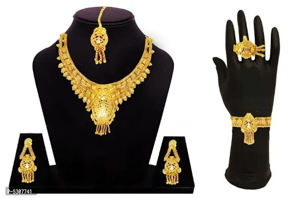 Gold Plated Bridal Jewellery Set for Women-thumb0