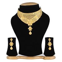 Gold Plated Wedding Jewellery Necklace Set-thumb2