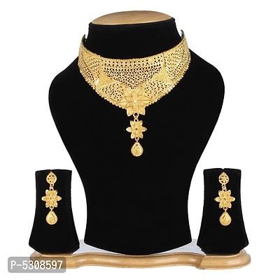 Gold Plated Wedding Jewellery Necklace Set-thumb3