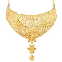 Gold Plated Wedding Jewellery Necklace Set-thumb3