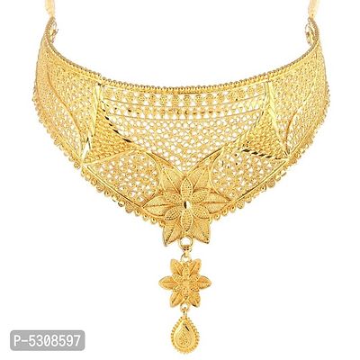 Gold Plated Wedding Jewellery Necklace Set-thumb4