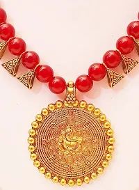 Red Designer Necklace and Earrings set for women-thumb2