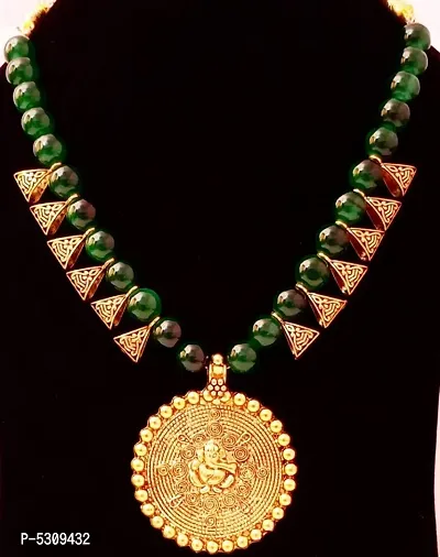 Green Designer necklace set for women Suitable for weddings & engagement-thumb3