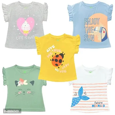 Fancy Cotton Tops for Baby Girl Pack of 5-thumb0