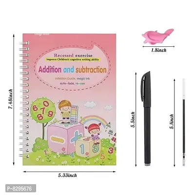 4 PCS Magic Practice Copybook for Kids, Handwriting English Reusable Magical Ink Practice Copy Books for Kids Preschools Tracing Book Letter Writing Book-thumb2