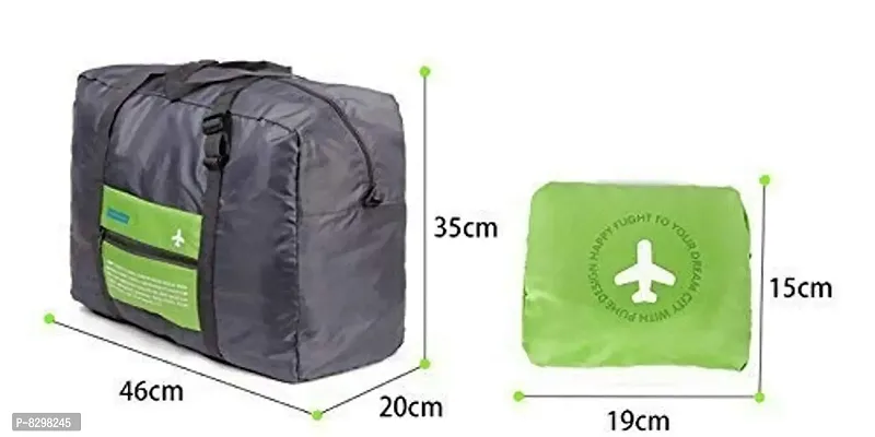 Foldable Happy Flight Bags for Travel, Folding Luggage Bag, Orang Folding Bags for Outdoor Travelling Hand Bags for Women 32 Liter Large Light Weight Polyester Duffle Bag-thumb3