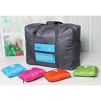 Foldable Happy Flight Bags for Travel, Folding Luggage Bag, Orang Folding Bags for Outdoor Travelling Hand Bags for Women 32 Liter Large Light Weight Polyester Duffle Bag-thumb3