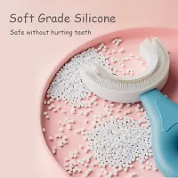 U Shaped Toothbrush For Kids Manual Kids Brush 2-5 Years 360 Degree Soft Silic-thumb3