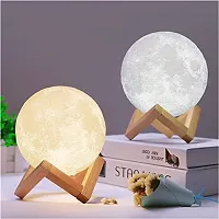 ND BROTHERS 3D 7 Color Changing Moon Night Rechargeable Lamp with Stand Night lamp for Bedroom Lights for Adults and Kids Home Room Beautiful Indoor Lighting-thumb3