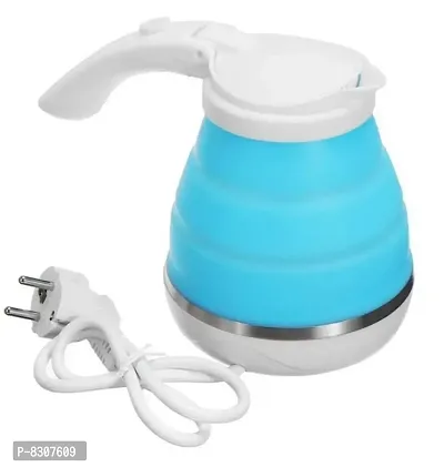 ND BROTHERS Travel Electric Portable Foldable 600ML Kettle Collapsible Silic-thumb0