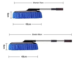 Super Soft Microfiber Car Duster Exterior with Extendable Handle, Car Brush Duster for Car Cleaning Dusting- Multicolor-thumb3