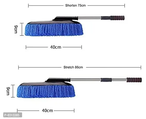 Super Soft Microfiber Car Duster Exterior with Extendable Handle, Car Brush Duster for Car Cleaning Dusting- Multicolor-thumb4