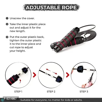 Skipping Rope for Men, Women  Children - Jump Rope for Exercise Workout  Weight Loss - Tangle Free Jumping Rope for Kids-thumb4