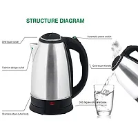 Electro 2.0 Stainless Steel Electric Kettle, 1 Piece, 2 Litres, Silver | Power Indicator | 1500 Watts | Auto Cut-off | Detachable 360 Degree Connector | Boiler for Water-thumb2