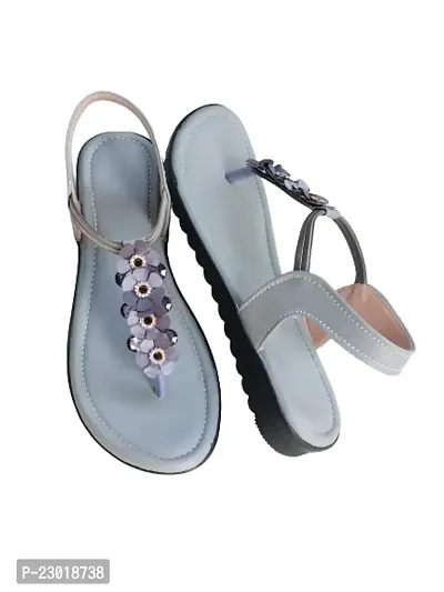 Elegant Multicoloured Synthetic Sandals For Women-thumb2