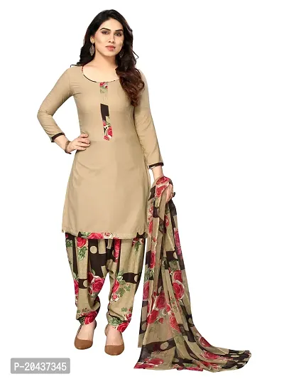 Classic Crepe Dress Material with Dupatta for Women-thumb0