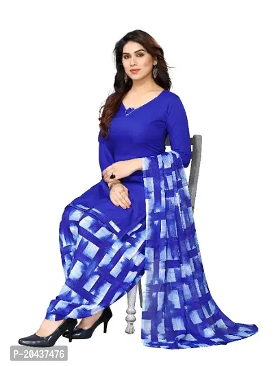 Classic Crepe Dress Material with Dupatta for Women-thumb0