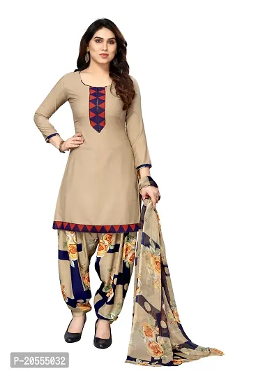 Classic Crepe Dress Material with Dupatta for Women