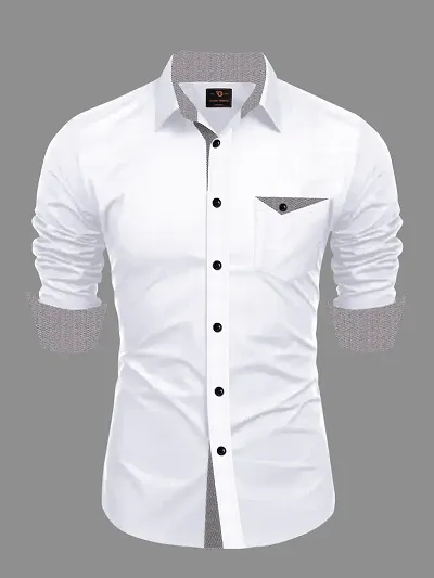 Classic Solid Casual Shirts for Men