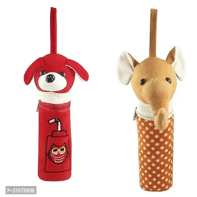 Dog Red  Elephant Orange Soft and Attractive Feeding Bottle Cover Pack of 2