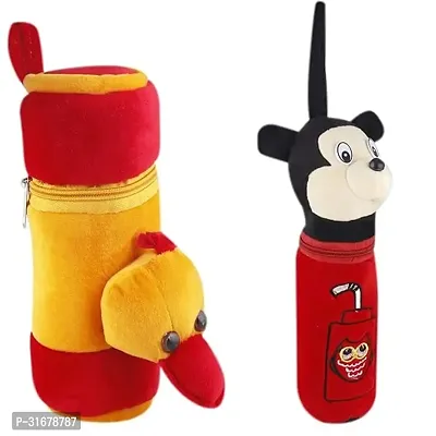 SSImpex Newborn Baby Mickey/Duck Kides Feeding Bottle Cover with Soft  Attractive Fancy Cartoon Packe of 2