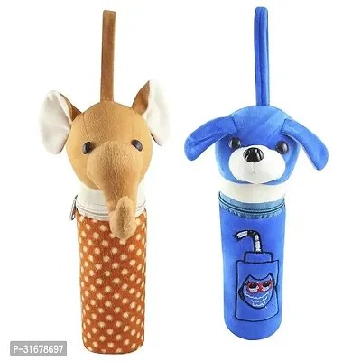 Dog Blue  Elephant Orange Baby Feeding Bottle Cover Pack of 2