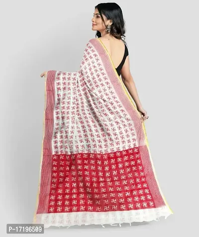 Swastik print handloom saree-thumb2