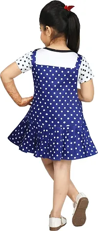 Nazrana Girl's Cotton Blend Casual Mini Dress-thumb1