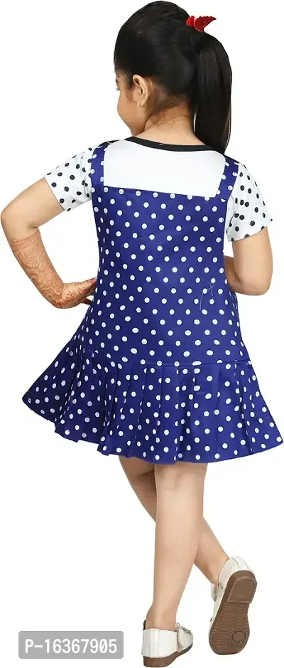 Nazrana Girl's Cotton Blend Casual Mini Dress-thumb2