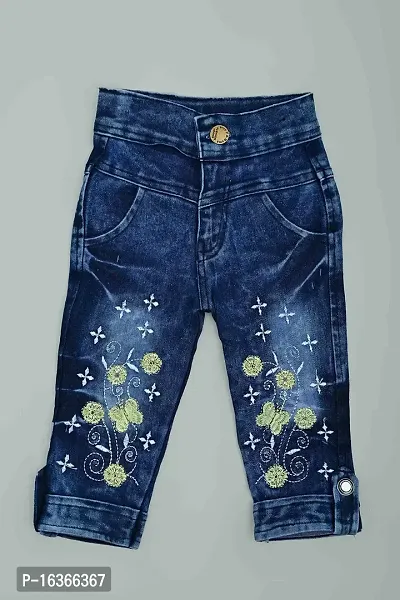 Nazrana Girls Denim Casual T-Shirt and Jeans Set-thumb4