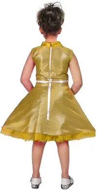 Nazrana Girls Silk Blend A-Line Midi Dress-thumb1