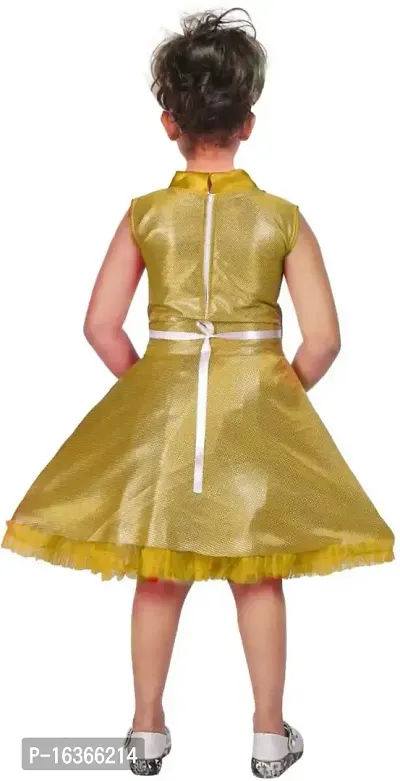 Nazrana Girls Silk Blend A-Line Midi Dress-thumb2