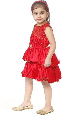 Nazrana Girls Crepe A-Line Mini Dress-thumb2