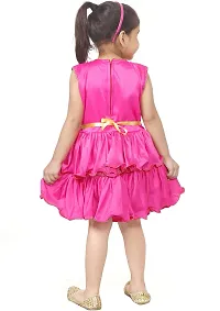Nazrana Girls Kid's Silk Blend A-Line Mini Dress (Pink, 2-3 Years)-thumb1