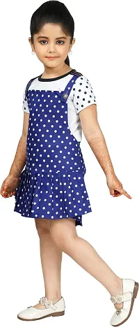 Nazrana Girl's Cotton Blend Casual Mini Dress-thumb3
