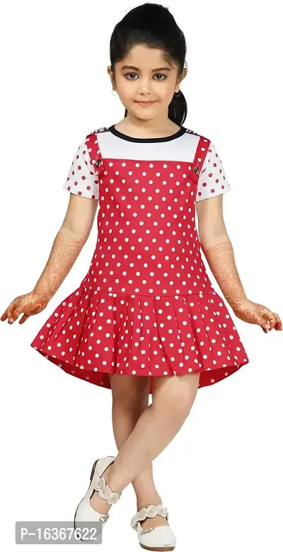 Nazrana Girl's Cotton Blend Casual Mini Dress