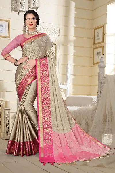 Attractive Cotton Silk Kanjeevaram Jacquard Sarees